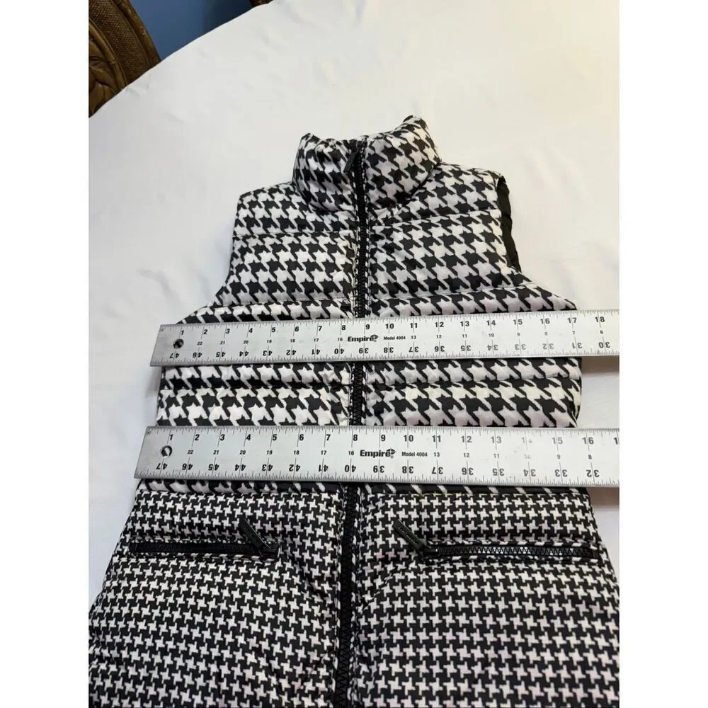 Michael Kors Houndstooth Puffer Vest Women’s Size XS